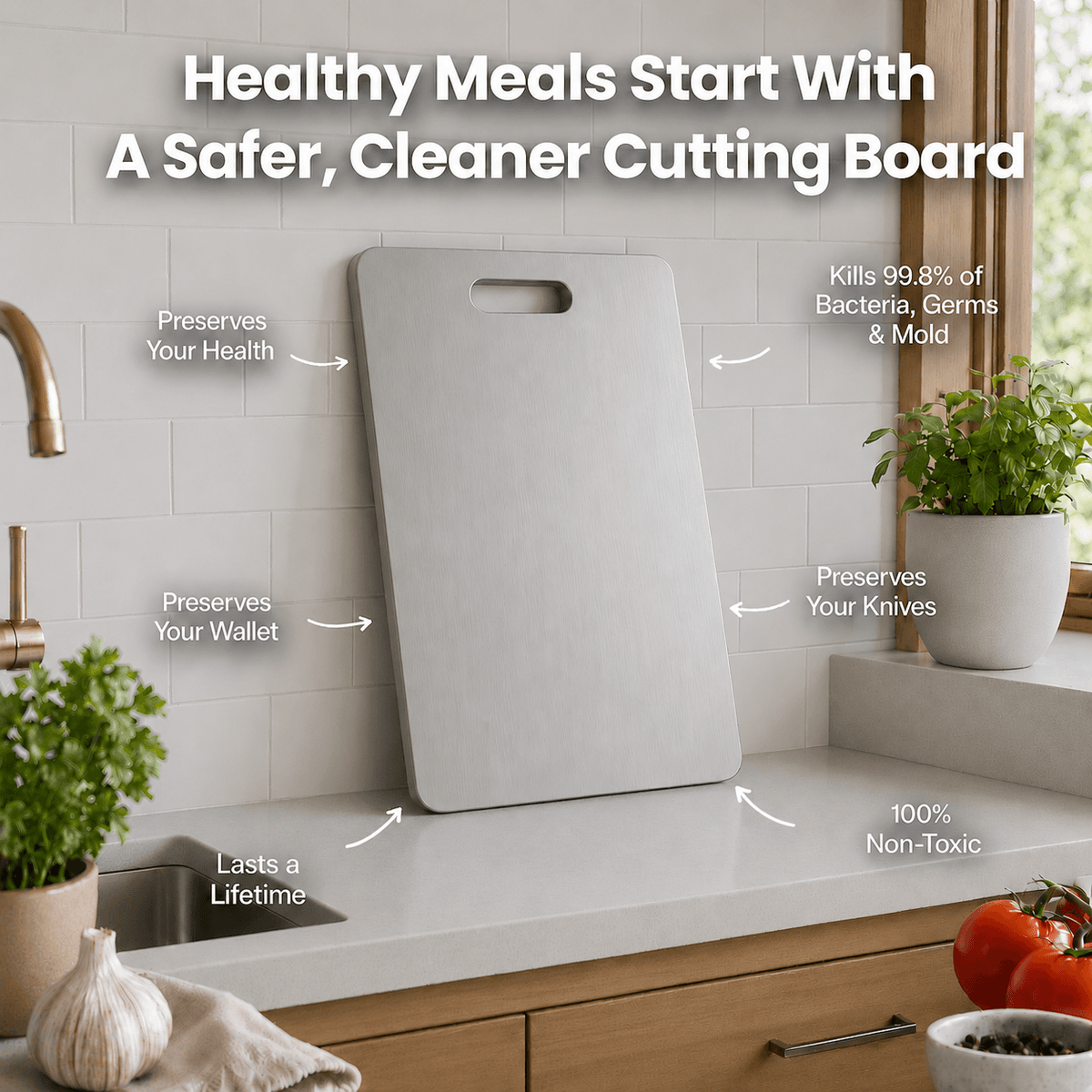 PuraLiving™ Pure Titanium Cutting Board