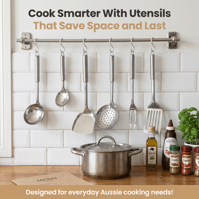 PuraLiving™ Stainless Steel Cooking Utensil Set