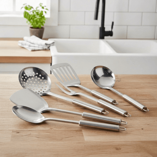 PuraLiving™ Stainless Steel Cooking Utensil Set